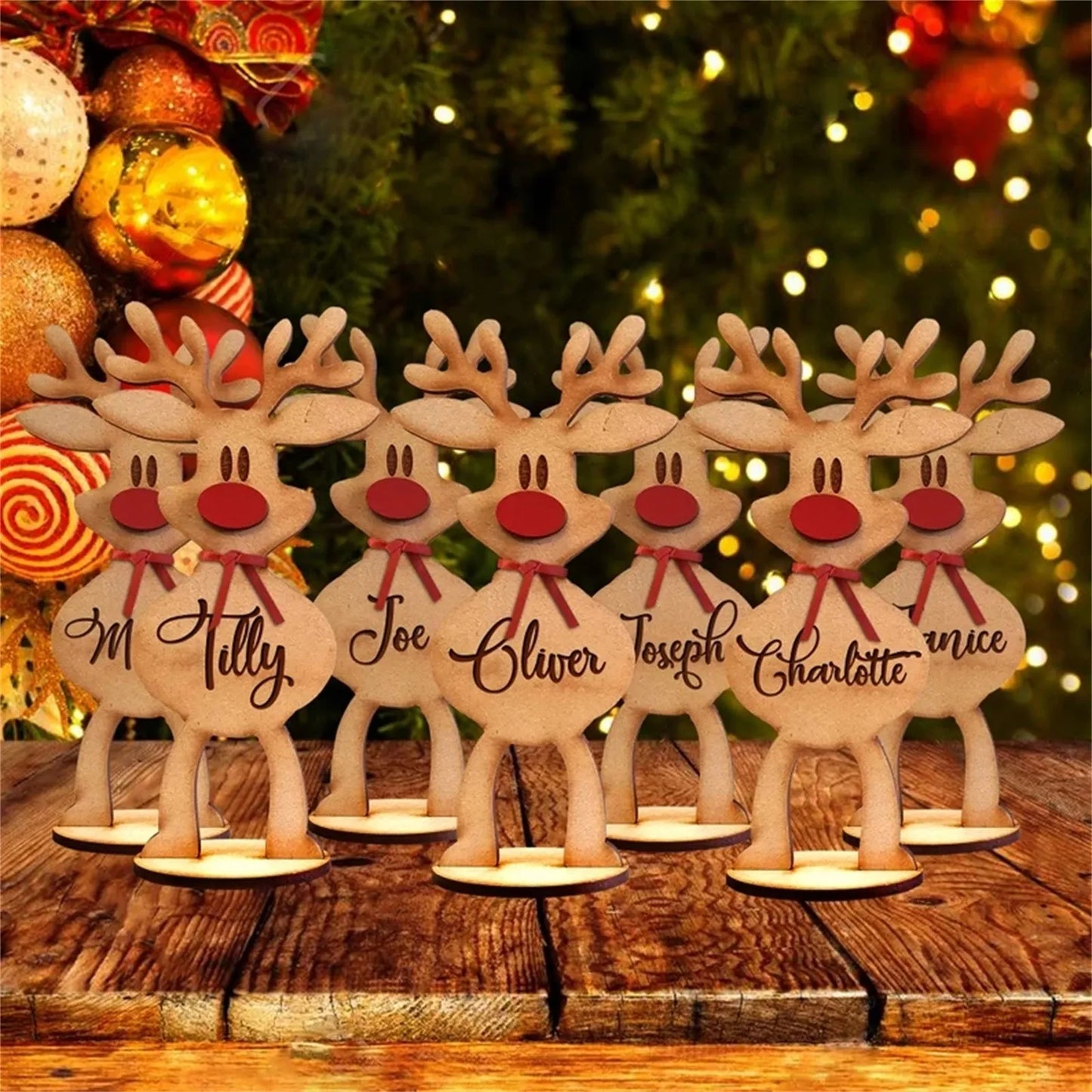 Personalized Freestanding Reindeeres