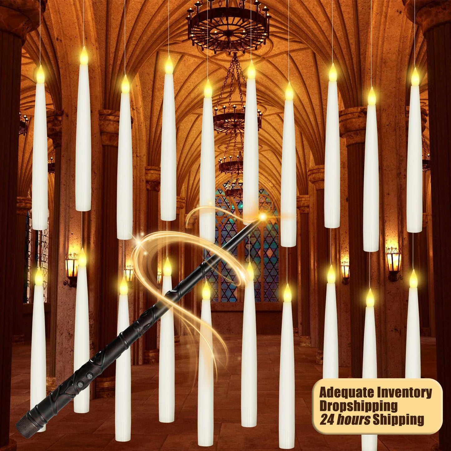 Floating Candles with Magic Wand